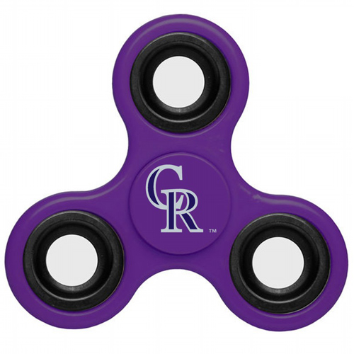 MLB Colorado Rockies 3 Way Fidget Spinner H46 - Purple - Click Image to Close